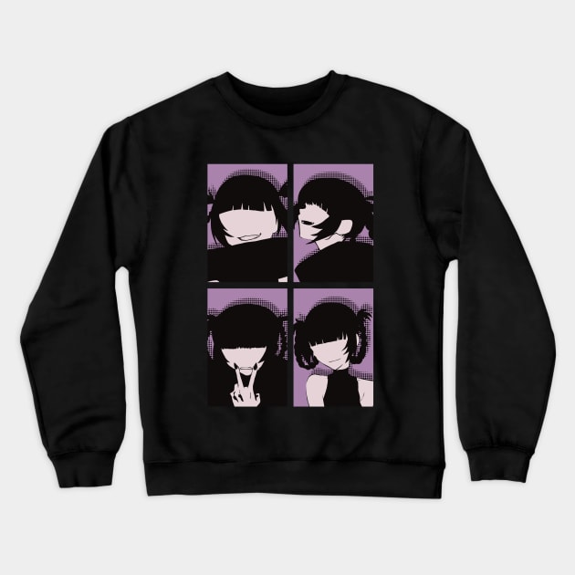 Call of the Night Anime Characters Nazuna Nanakusa Faceless in Cool 4 Panels Pop Art Style Crewneck Sweatshirt by Animangapoi